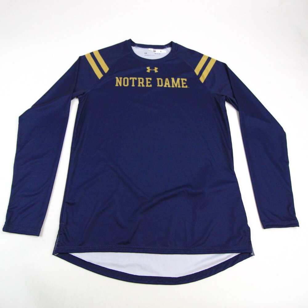 Notre Dame Fighting Irish Under Armour Long Sleeve Shirt Men's Navy/Gold Used